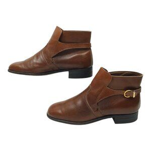 French Shriner Ankle Boot Mens 8.5 E Vintage Dress Monk Strap Buckle Leather